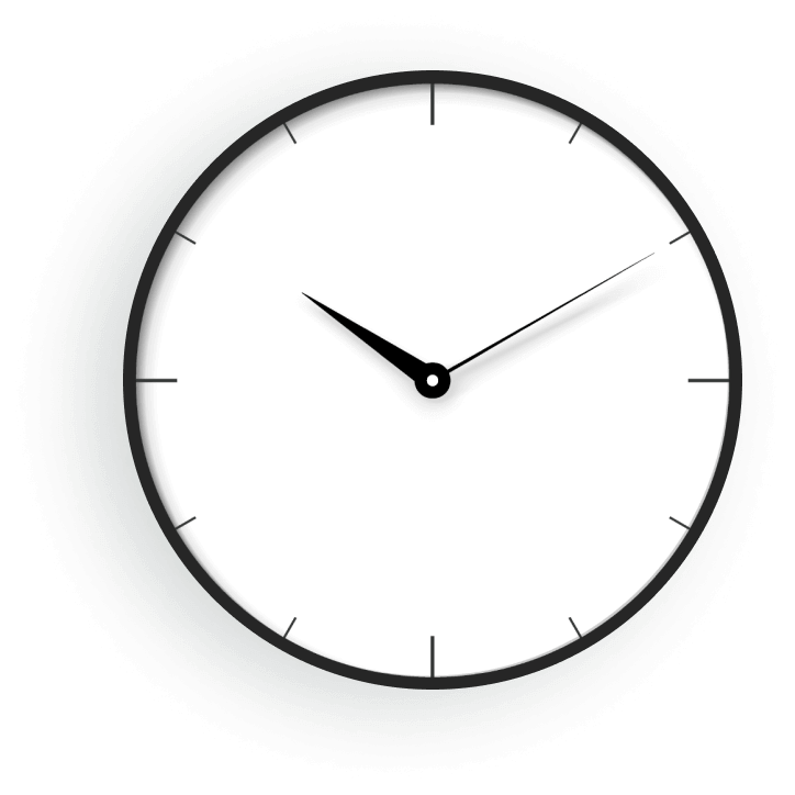 Wanduhr zur Symbolisierung der baldigen Microgreens Farm eröffnung